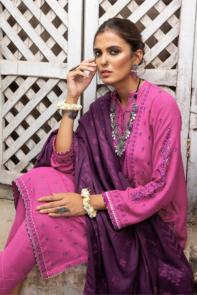 Lakhany 3 Piece Winter Unstitched Slub Peach Suit WES-BA-0002