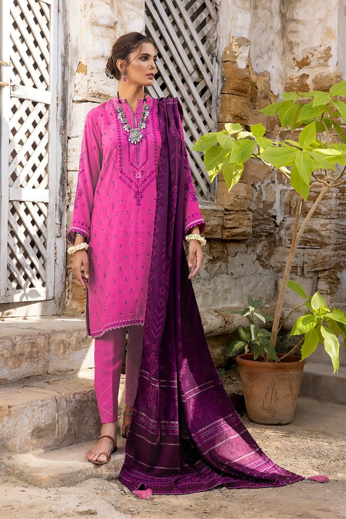 Lakhany 3 Piece Winter Unstitched Slub Peach Suit WES-BA-0002