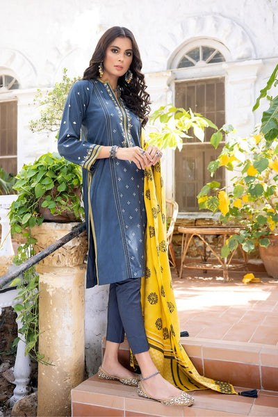 Lakhany 3 Piece Winter Unstitched Slub Peach Suit WES-SR-0039