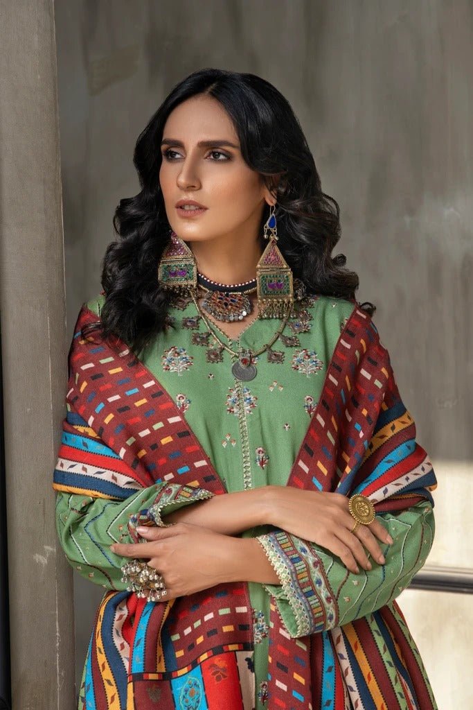 Lakhany 3 Piece Unstitched Embroidered Karandi Suit WKC-7021