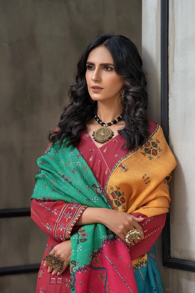 Lakhany 3 Piece Unstitched Embroidered Karandi Suit WKC-7022