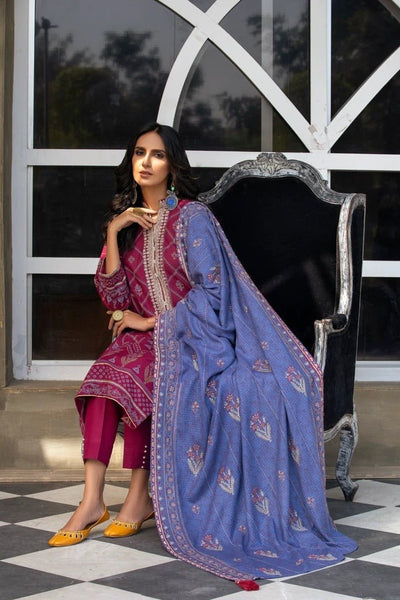 Lakhany 3 Piece Unstitched Embroidered Karandi Suit WKE-7016