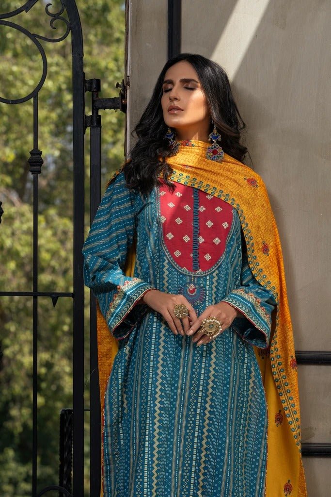 Lakhany 3 Piece Unstitched Embroidered Karandi Suit WKE-7018