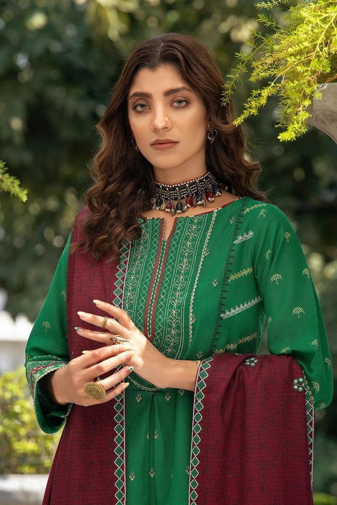 Lakhany 3 Piece Unstitched Embroidered Karandi Suit WKE-7020