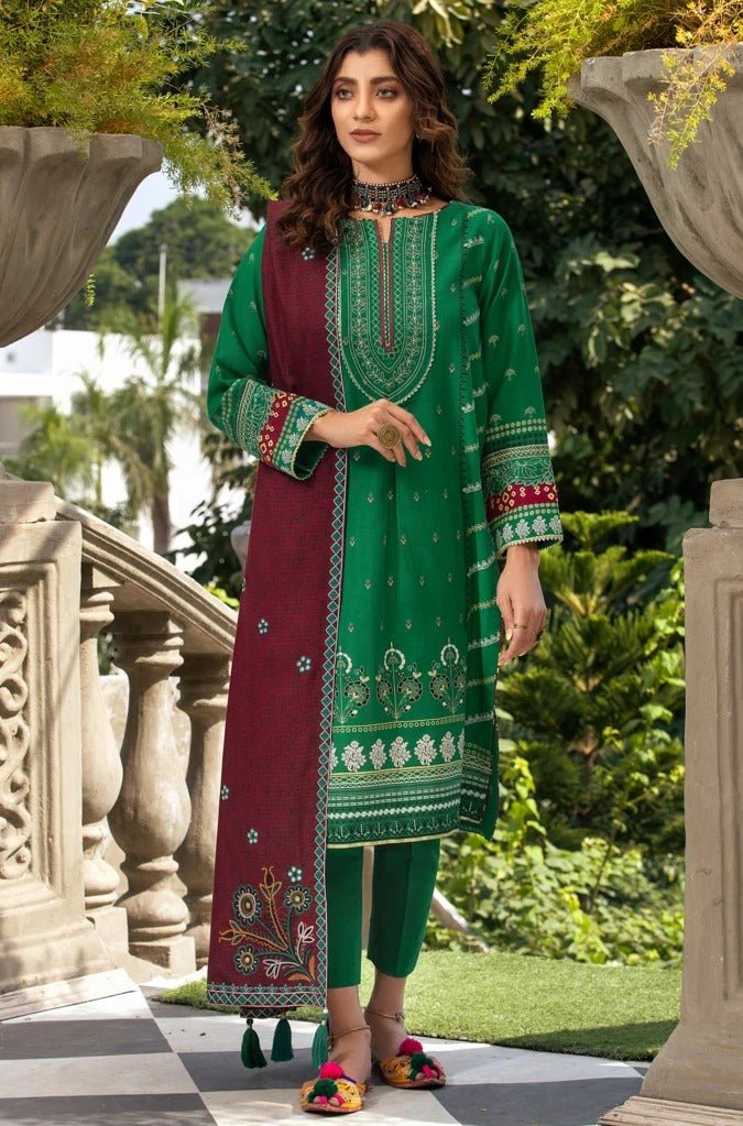 Lakhany 3 Piece Unstitched Embroidered Karandi Suit WKE-7020