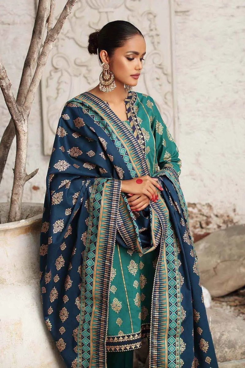 Gul Ahmed 3PC Unstitched Winter Cotton Suit WS-12001 A