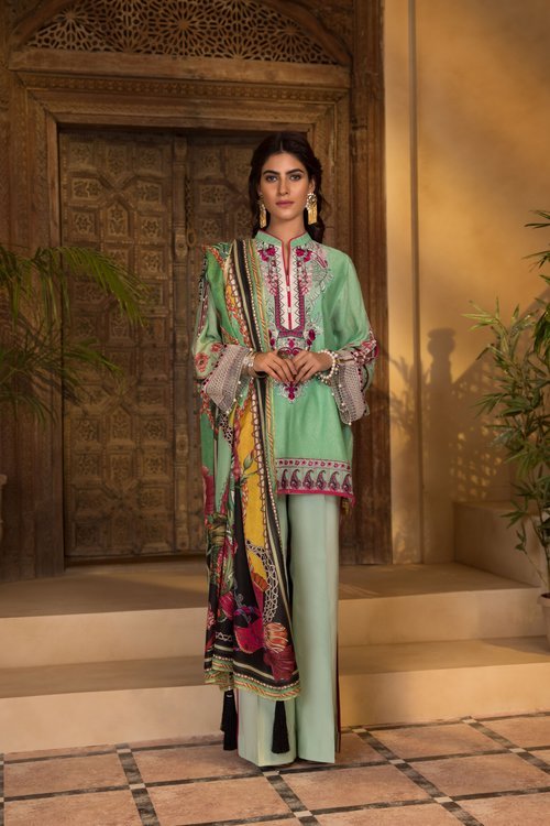 Sapphire 3 Piece Unstitched Suit ZIRCON BLOOM-V3