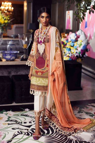 SANA SAFINAZ MAHAY 2 Piece Unstitched Ladies Lawn Suit H201-014B-BI