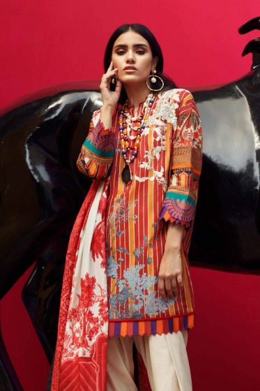SANA SAFINAZ MAHAY 2 Piece Unstitched Ladies Lawn Suit H201-009B-BG