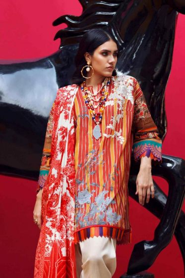 SANA SAFINAZ MAHAY 2 Piece Unstitched Ladies Lawn Suit H201-009B-BG