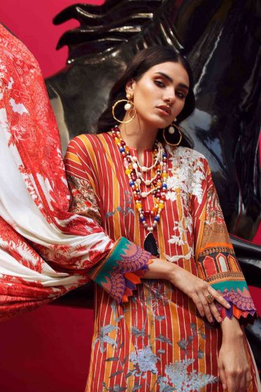 SANA SAFINAZ MAHAY 2 Piece Unstitched Ladies Lawn Suit H201-009B-BG