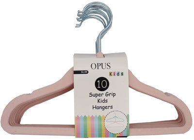 NON SLIP FLOCKED COAT CLOTHES HANGERS VELVET SPACE SAVING 5-COLOR (KIDS & ADULT)