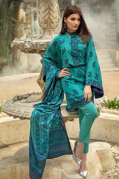 Ready To Wear Gul Ahmed Green 3 Pcs Stitched Suit VH-19